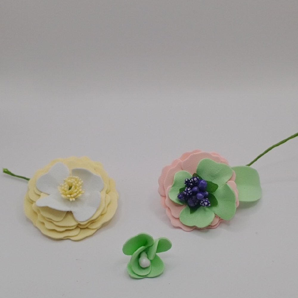 Pastel Yellow and Pink Floral Hair Accessories